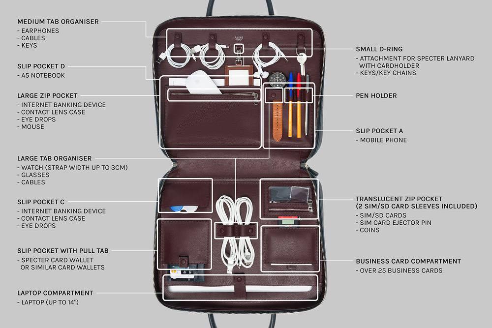 faire leather briefcase