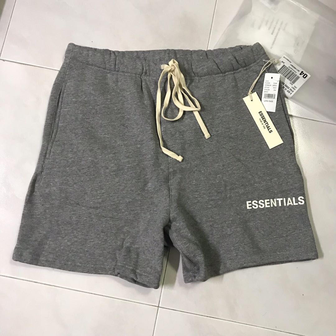 fear of god essentials graphic sweat shorts