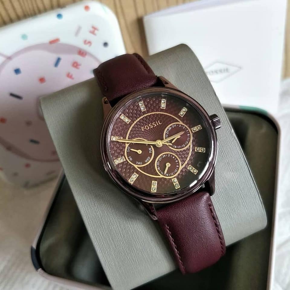 Fossil watch outlet maroon