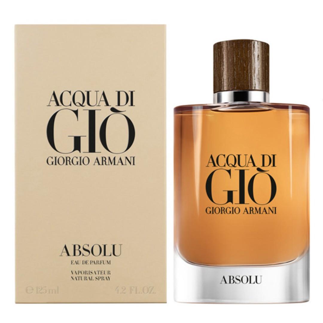 Giorgio Armani Acqua Di Gio Absolu Edp For Men 75ml 125ml Health Beauty Perfumes Deodorants On Carousell