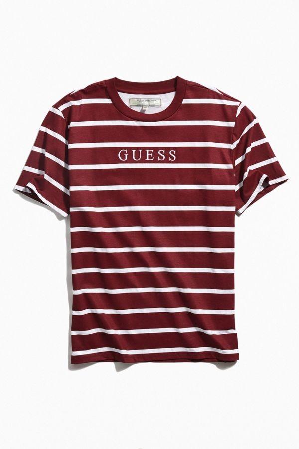 guess striped red shirt