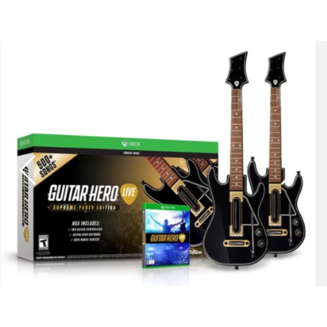 Guitar Hero Live Supreme Party Edition 2 Pack Bundle Xbox One Toys Games Video Gaming Gaming Accessories On Carousell