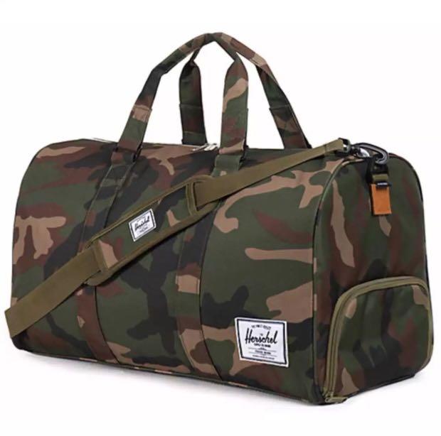 herschel camo duffle