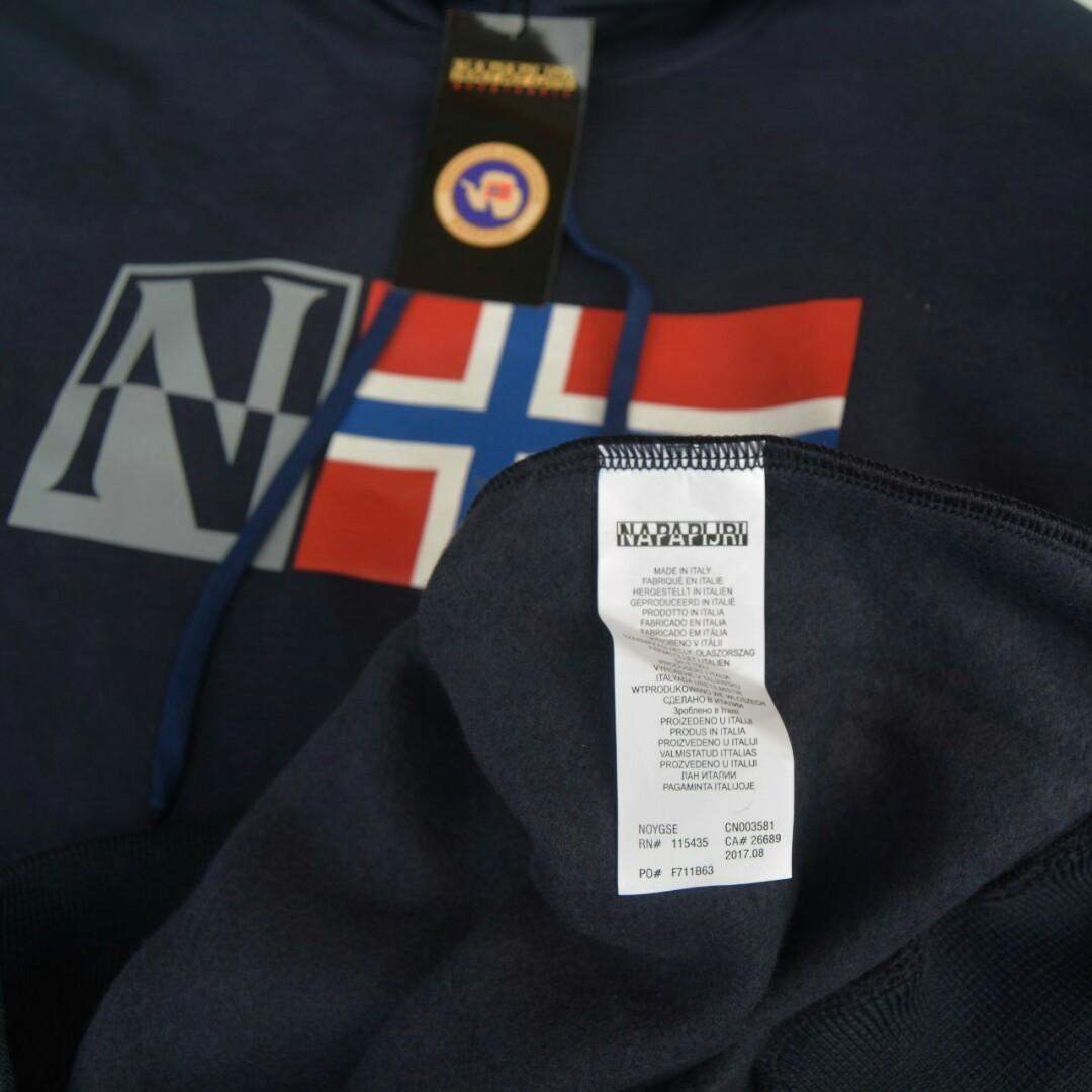 Hoodie napapijri benoos navy Fesyen Pria Pakaian Baju Luaran