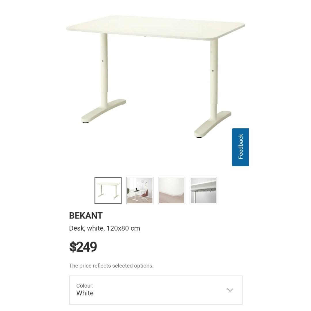 BEKANT Desk, white, 471/4x311/2 - IKEA