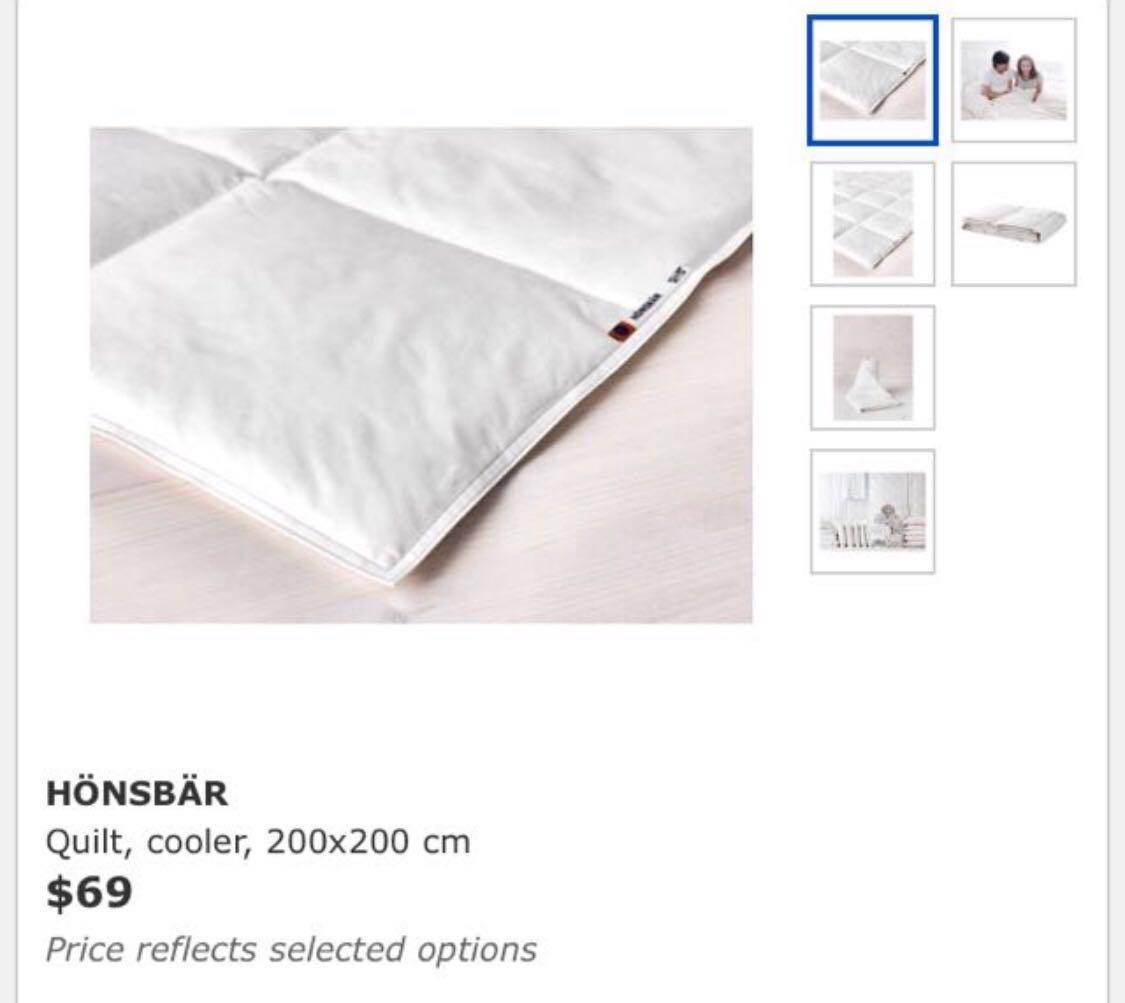 Ikea Honsbar Quilt Duvet Cooler 200 X 200 Cm 79 X 79 Inches For