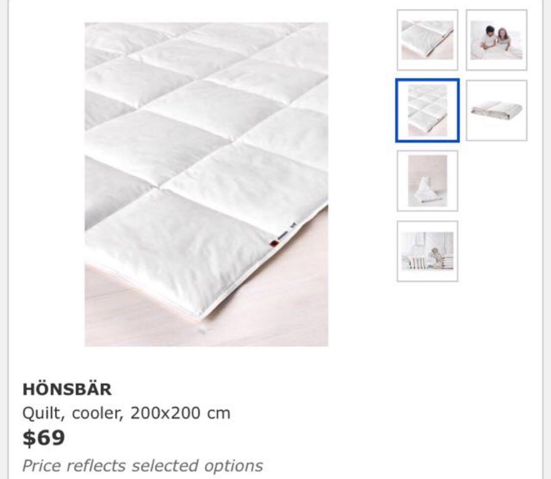 IKEA HONSBAR Quilt Duvet, Cooler, 200 x 200 cm, 79 x 79 inches for