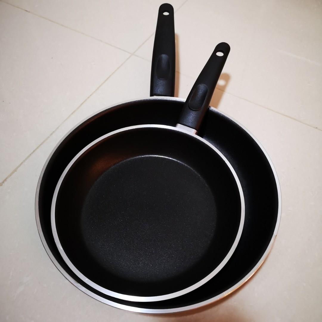 Ikea Kavalkad Frying Pan Set Of 2 Black Home Appliances Kitchenware On Carousell