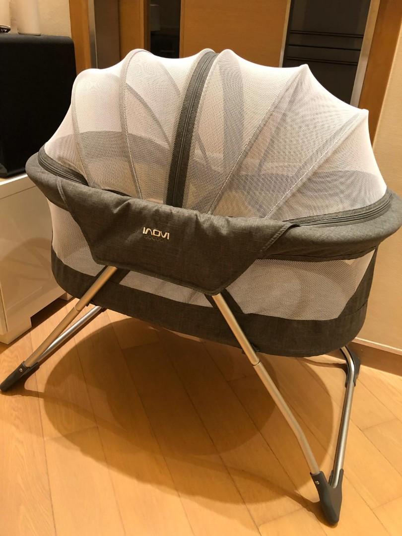 Inovi cocoon folding moses crib travel cot grey hotsell