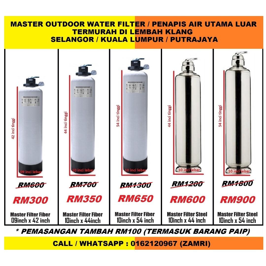 JALAN KUCHING KUALA LUMPUR water filter outdoor master with installation / penapis air utama
