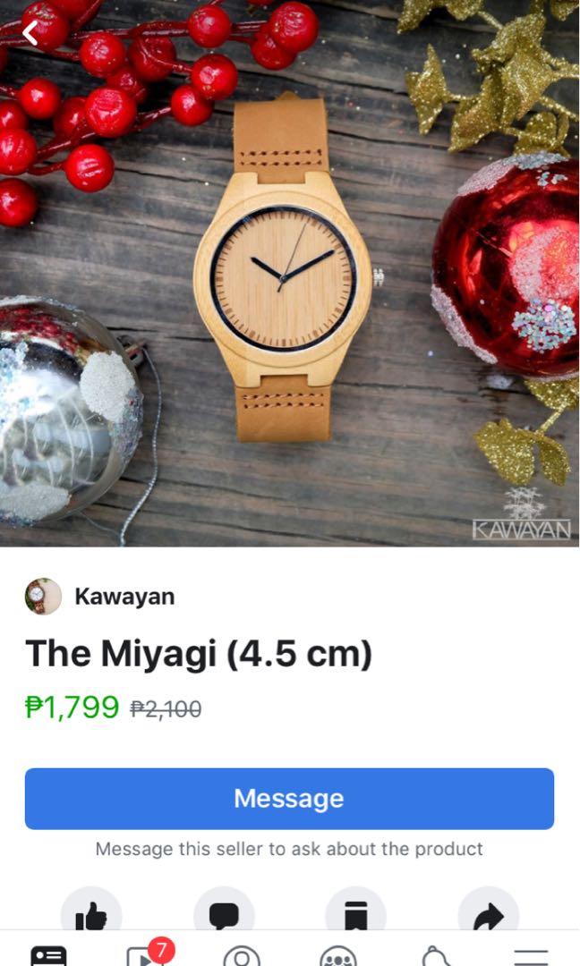 Kawayan Miyagi Watch (Category: Women's Watches) located in Manila. Submitted by ambershopsalot (Listing ID 219990623, Image 2). Description: 3.5mm. Original price is 2,000. Was given to me as a gift. I have a lot of Kawayan Watches na :) .
