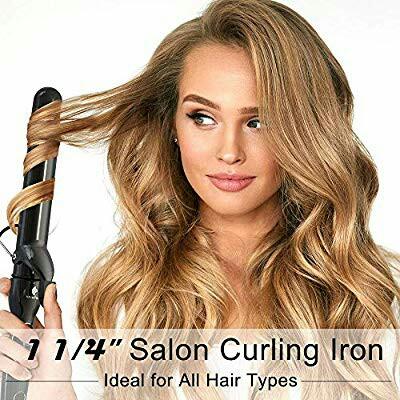 M15 MiroPure Hair Curling Iron 32mm Hair Curler with Ceramic Tourmaline Coating and Heat insulated Tip 6 Heat Setting 160 210 Iron Curling Tongs with Glove and Curl Clips Beauty Personal