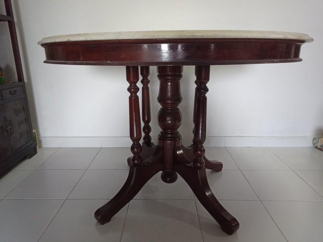 Marble Table (Category: Tables & Sets) located in Singapore. Submitted by ronaldo1971 (Listing ID 219963996, Image 2). Description: THE REAL DEAL.hard wood marble table. please arrange your own transport..