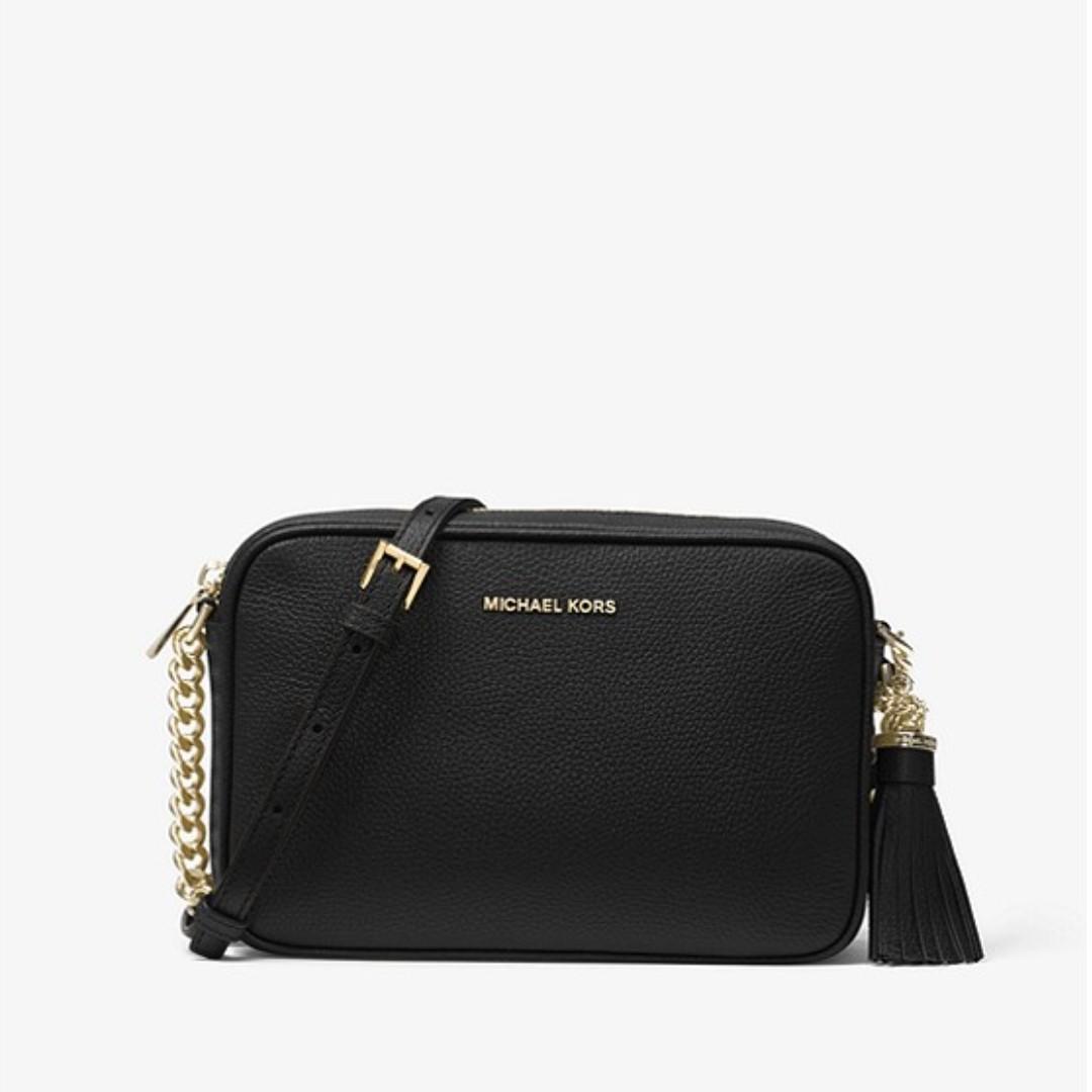 michael kors ginny leather crossbody bag