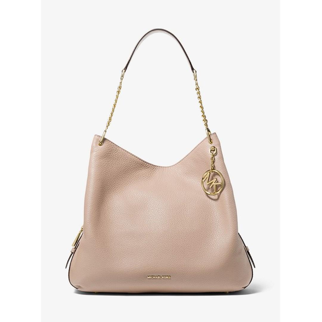 michael kors lillie large pebbled leather shoulder bag