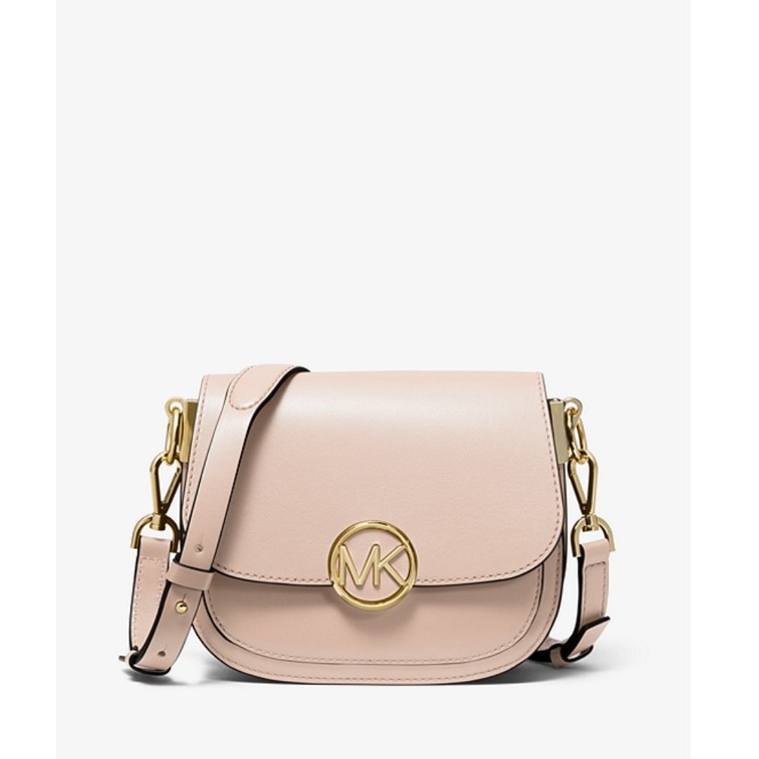 michael kors lillie small leather saddle bag