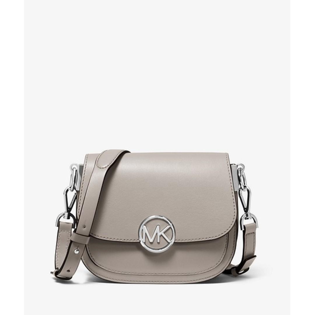 michael kors lillie small leather saddle bag