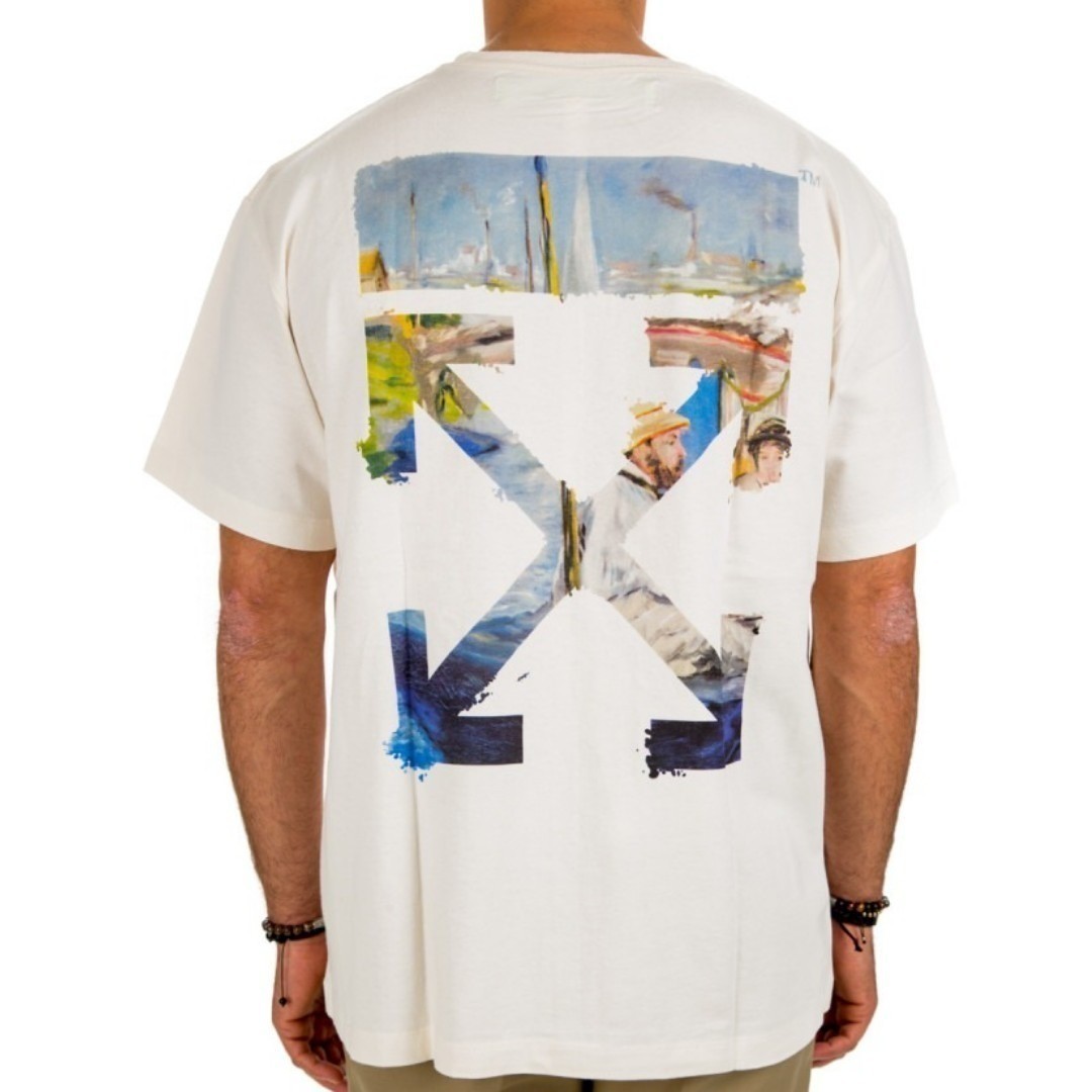 Off White White Colored Arrow Tee [S.M.L], Men's Fashion, Tops