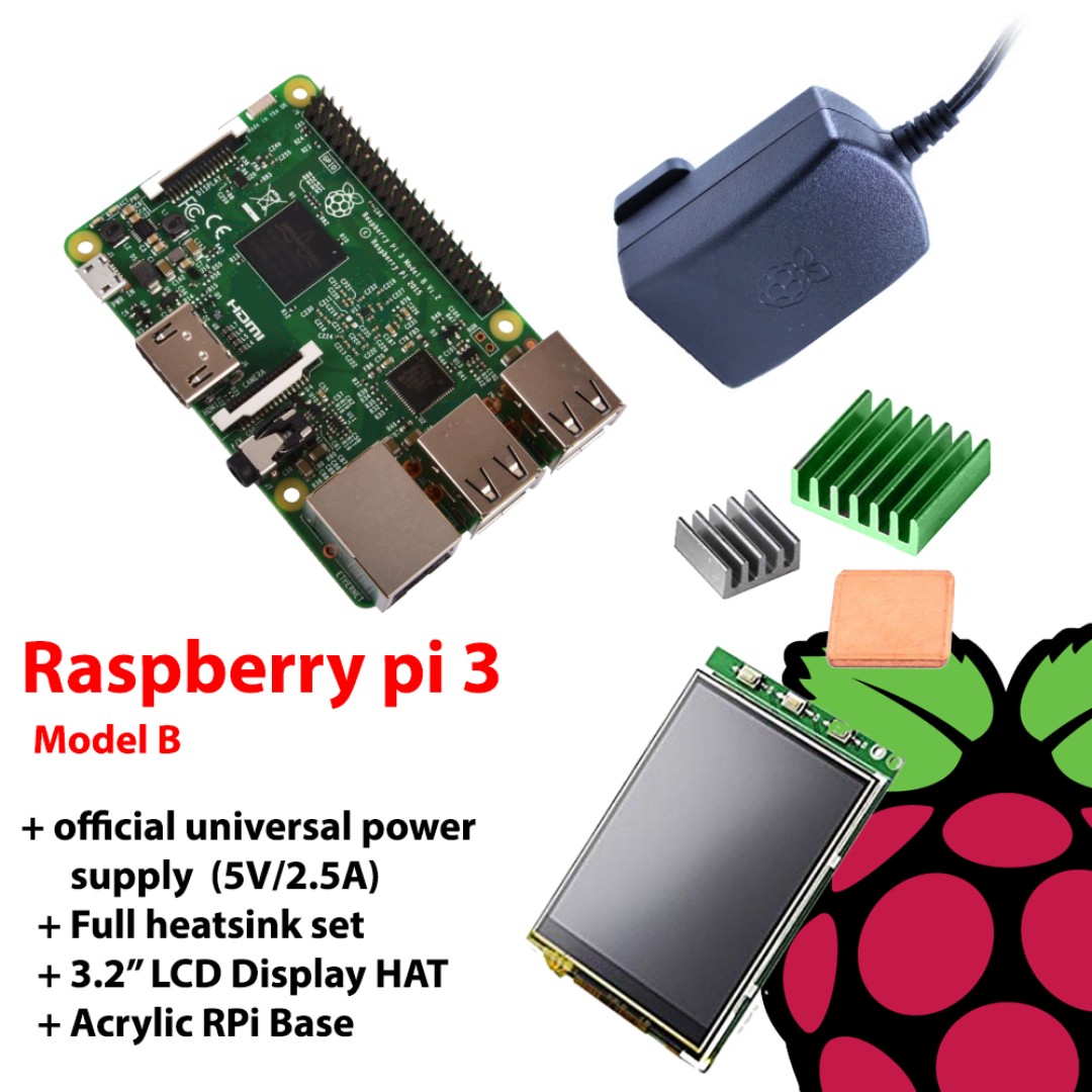 Raspberry Pi 3 3B Set with Display and Power Supply, Computers & Tech ...