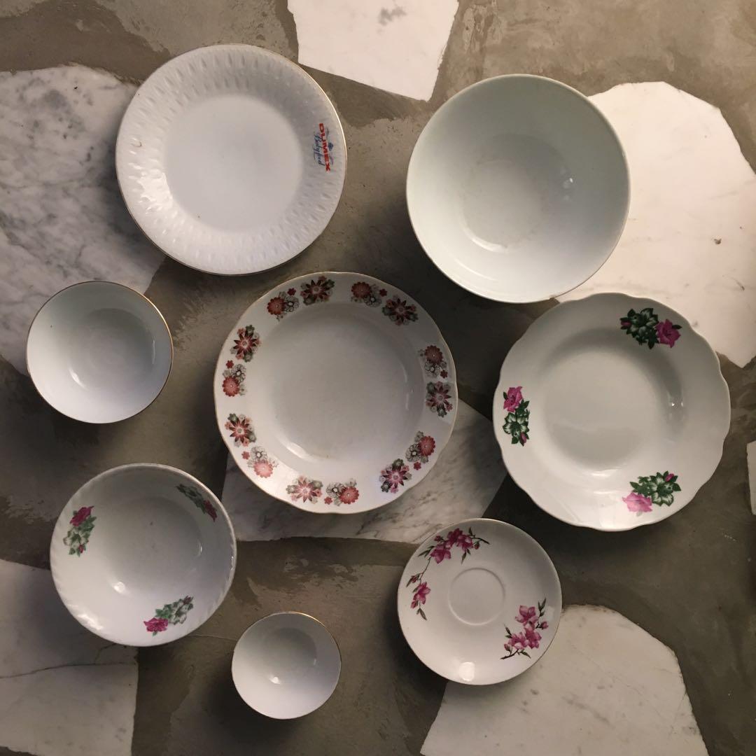 Retro porcelain bowls and plates you probably grew up with