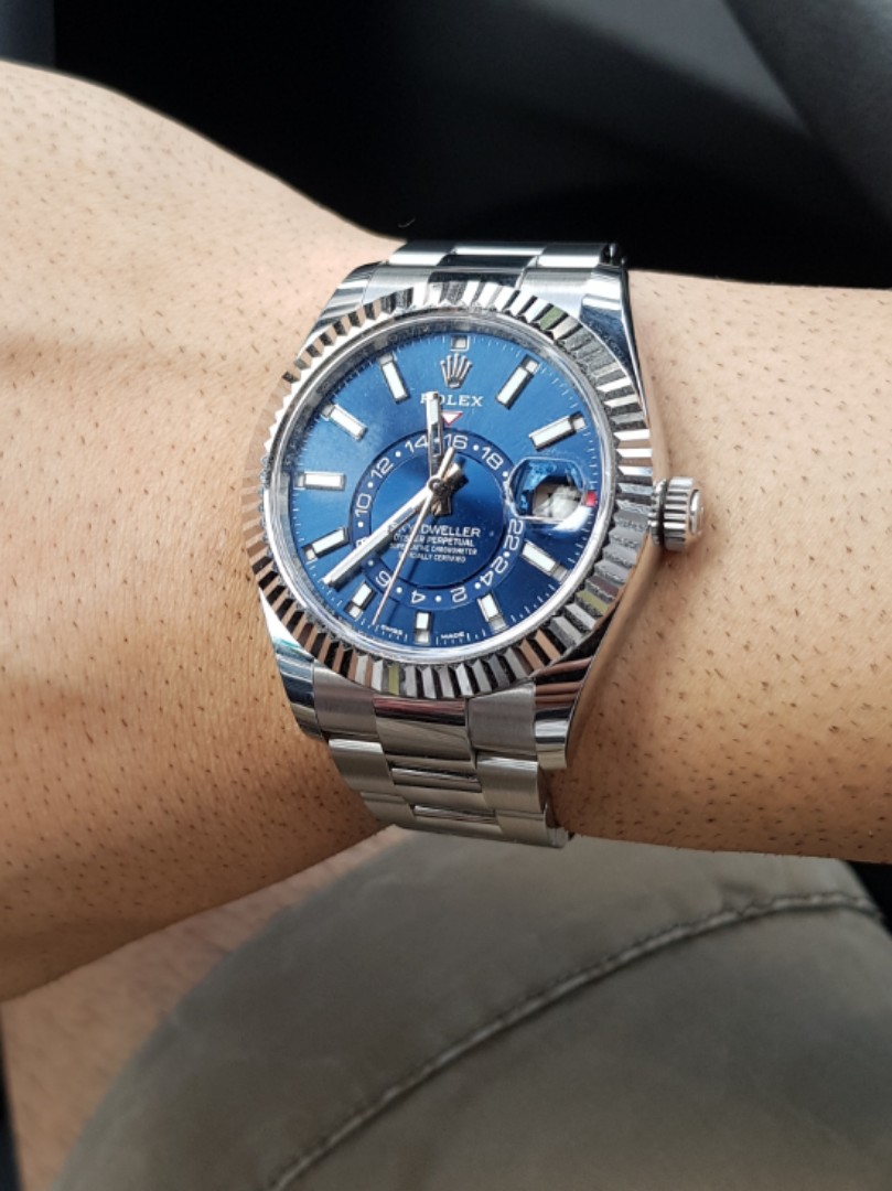 Rolex sky dweller blue Feb 2019, Luxury 