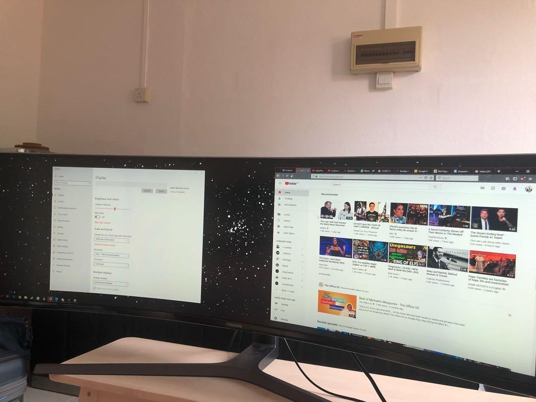 samsung 49 inch qled curved screen gaming monitor chg90 lc49hg90dmnxza