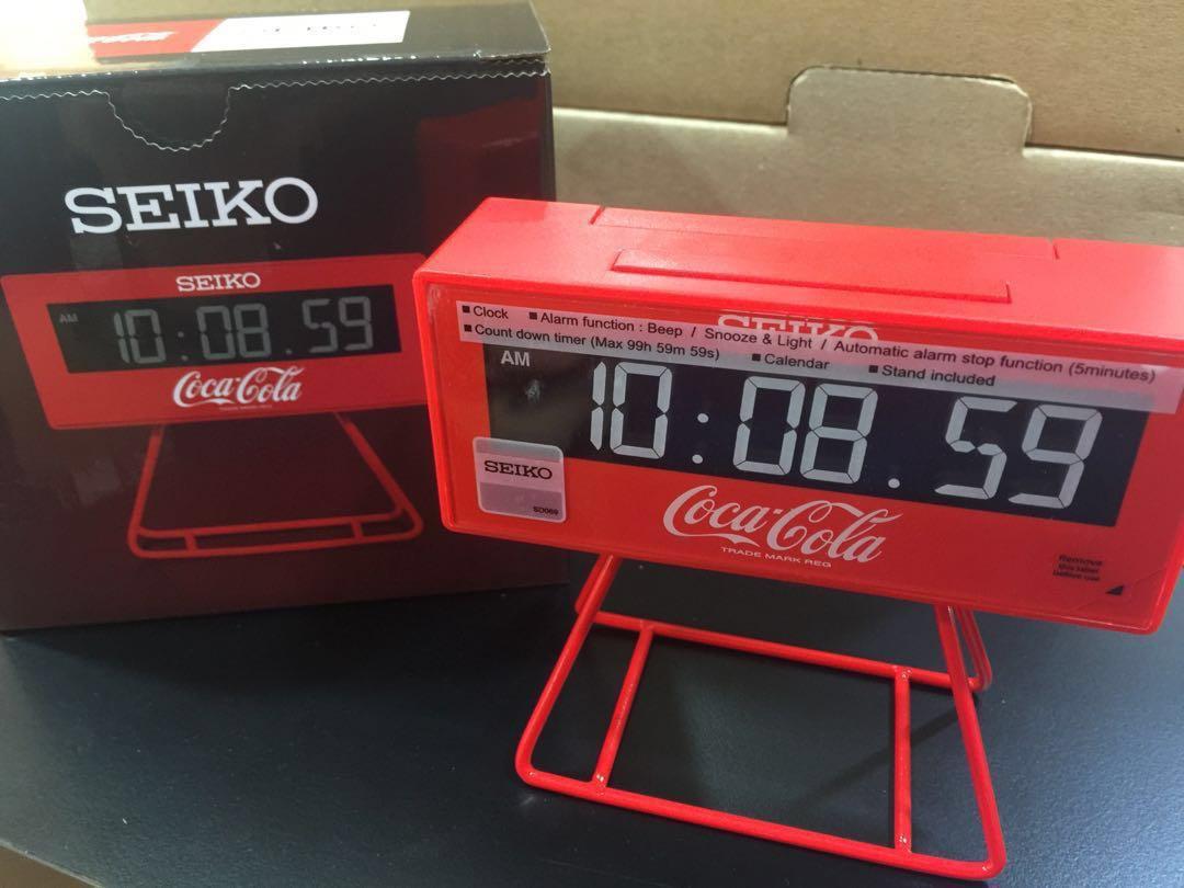 Seiko x Coca Cola Alarm Clock ( QHL901 ) Limited Edition , Furniture & Home  Living, Home Decor, Clocks on Carousell