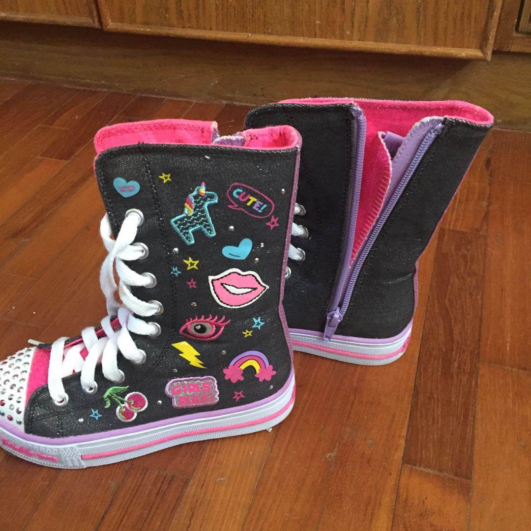 Knee high skechers shop