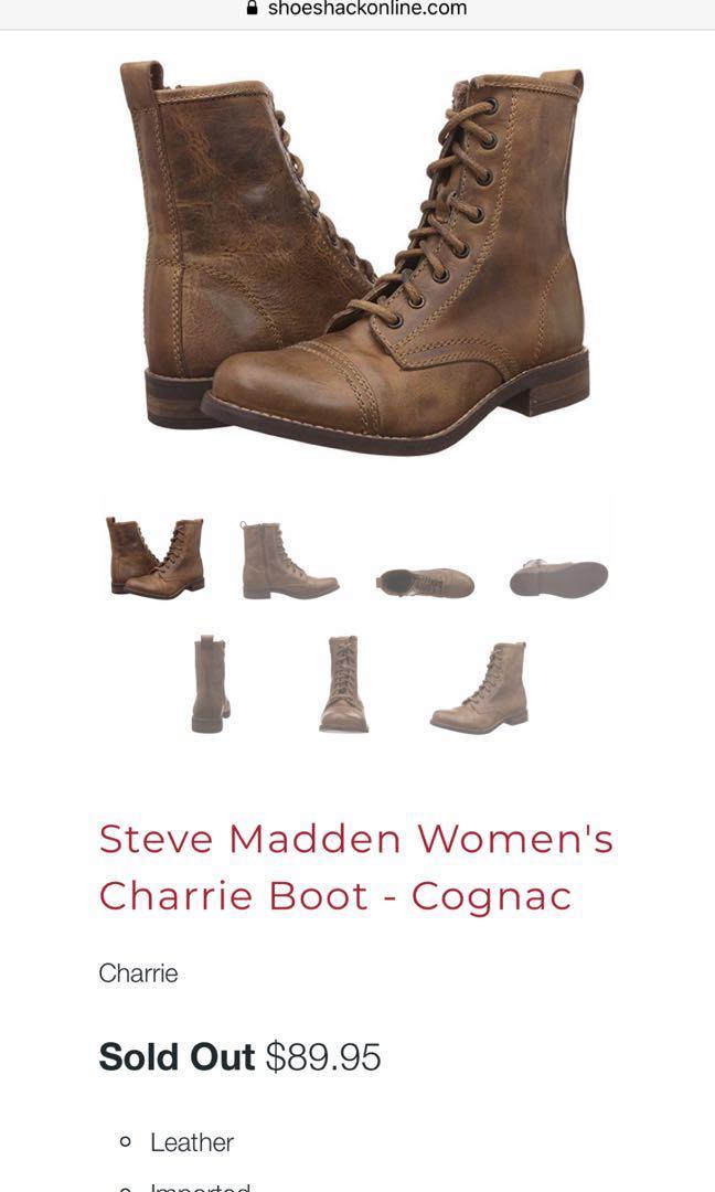 steve charrie lace up cognac, Women's Fashion, Footwear, Boots on