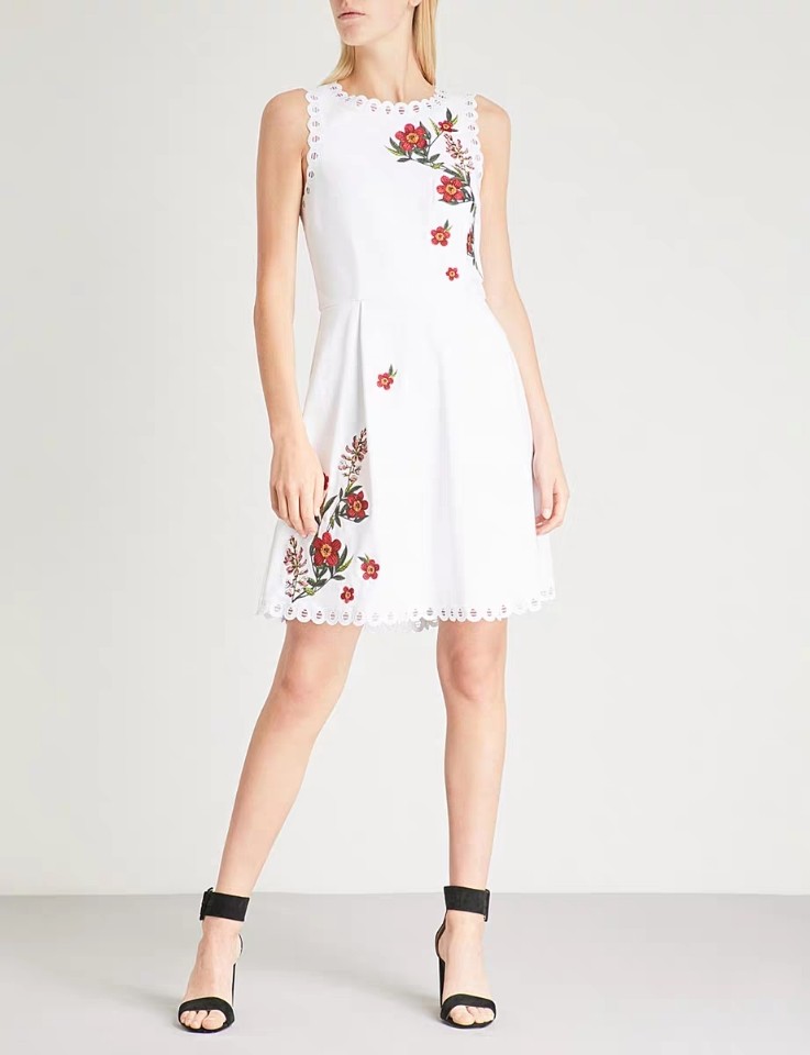 Ted baker online embroidered dress