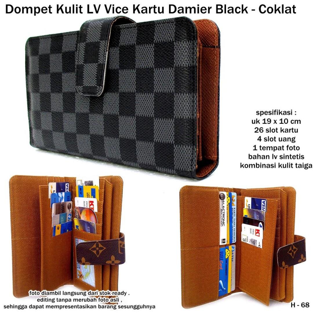 Terbaru Dompet Kartu Wanita L Vice Damier Black Impor Murah Coklat Fesyen Wanita Tas Dompet Di Carousell