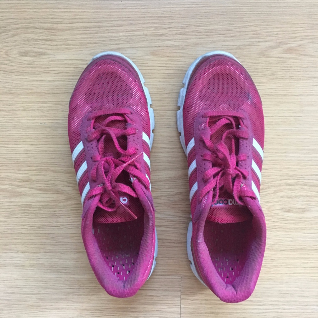 US 9.5 ADIDAS women s climacool sneakers in hot pink