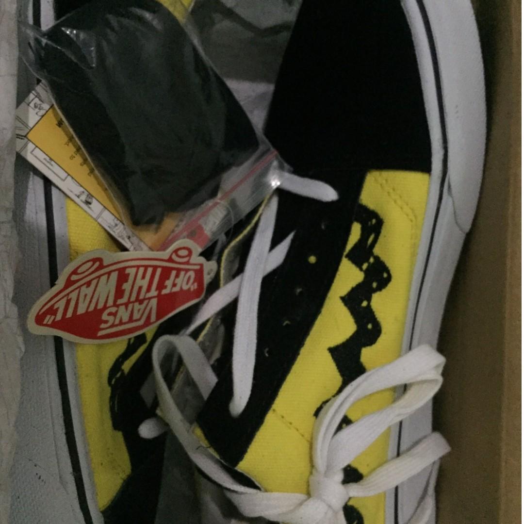 Vans Peanuts Charlie Brown Premium Fesyen Pria Sepatu