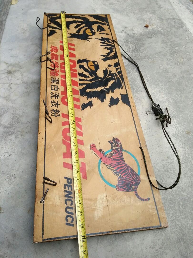 VINTAGE SIGNBOARD KAYU, Furniture & Home Living, Home Decor, Vases