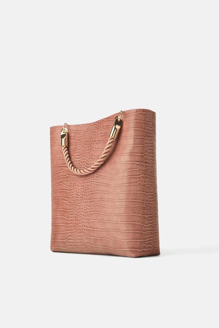 Zara Tote Bag With Braided Handle 