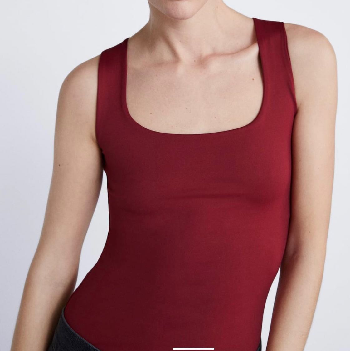 stretch top with wide straps