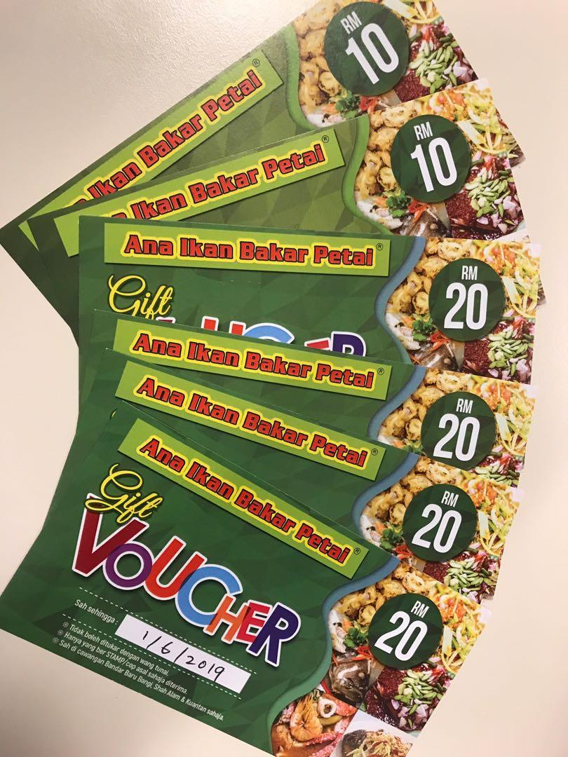 Ana Ikan Bakar Petai Voucher Worth Rm100 Tickets Vouchers Gift Cards Vouchers On Carousell