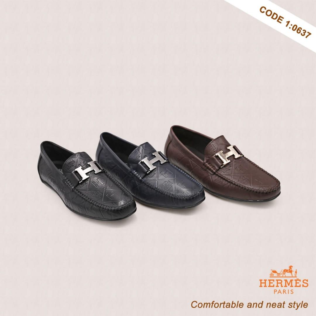 Asli Import Sepatu Hermes Kulit Asli Fesyen Pria Sepatu Sepatu Formal Di Carousell