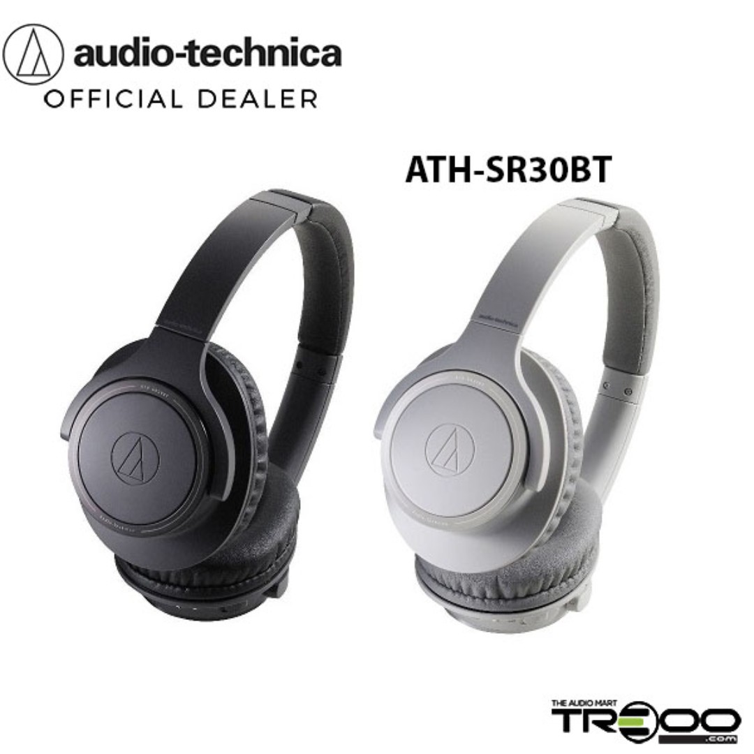 Official Audio Technica ATH SR30BT Wireless Bluetooth Over the Ear Headphone with Microphone Audio Headphones Headsets on Carousell