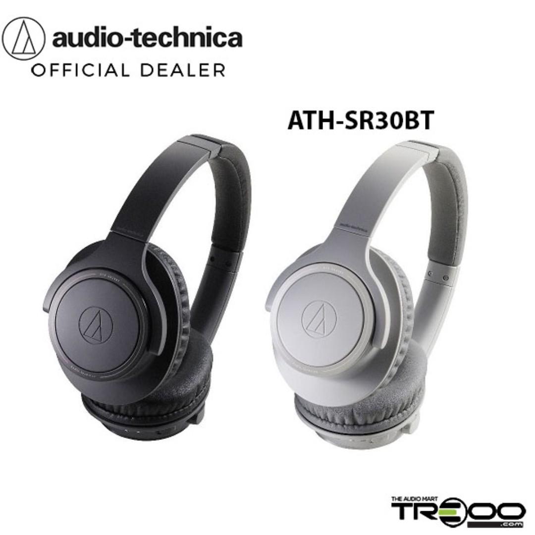 Official Audio Technica ATH SR30BT Wireless Bluetooth Over the Ear Headphone with Microphone Audio Headphones Headsets on Carousell