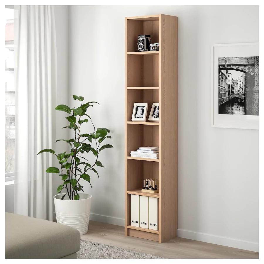 Billy Bookcase White Stained Oak Veneer Pine Colour Furniture