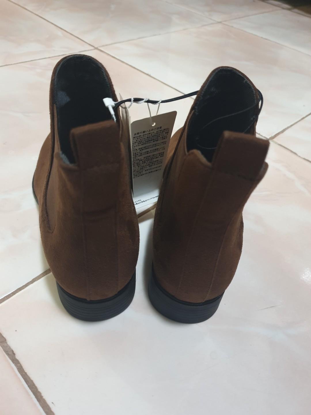 Brown Uniqlo Boots from Japan on Carousell