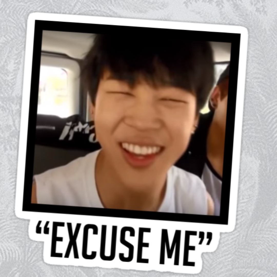 Bts Jimin Excuse Me Sticker Entertainment K Wave On Carousell