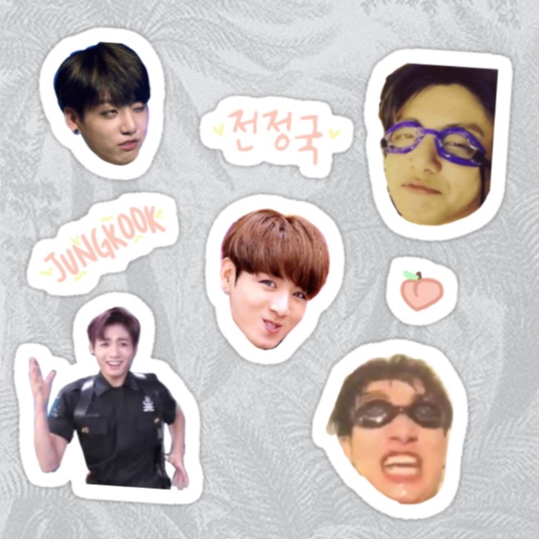 BTS Jungkook Funny Sticker Flakes, Entertainment, K-Wave ...