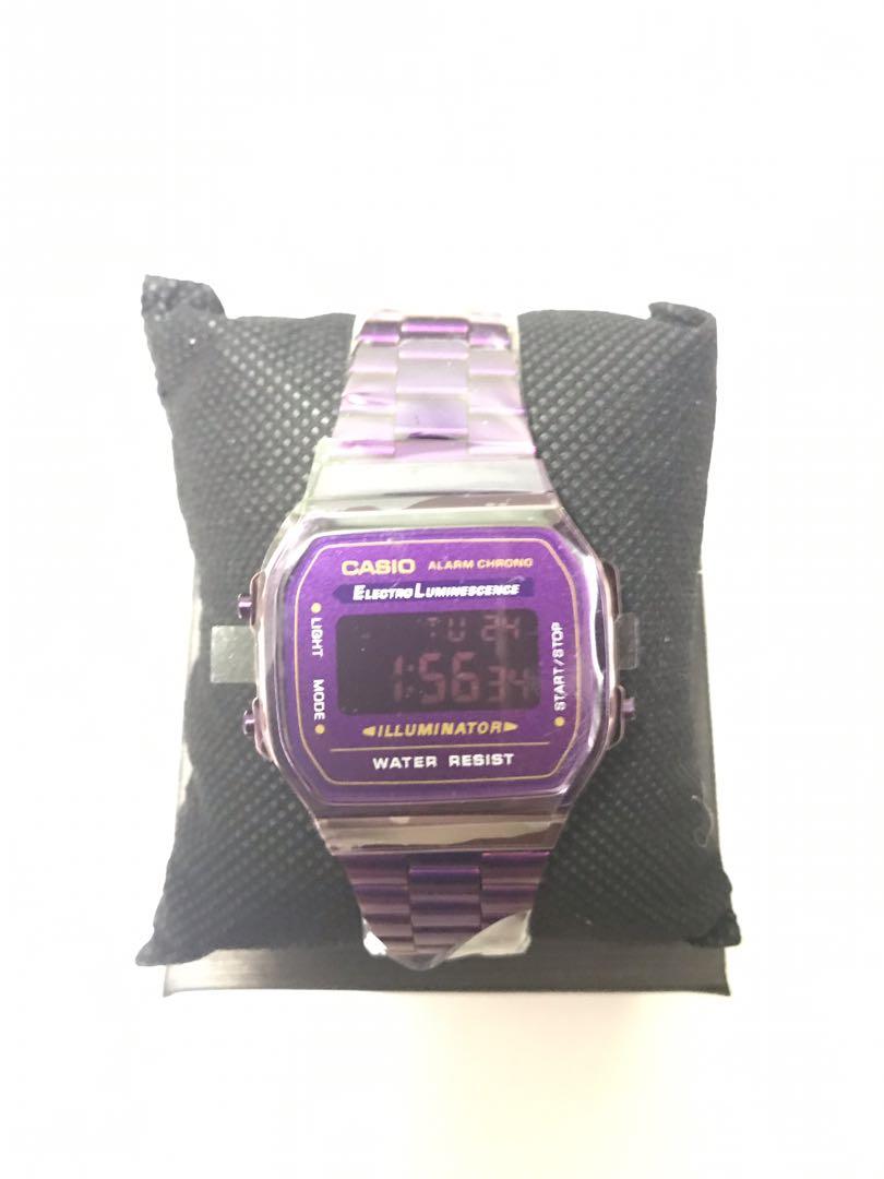 Casio a168 best sale purple