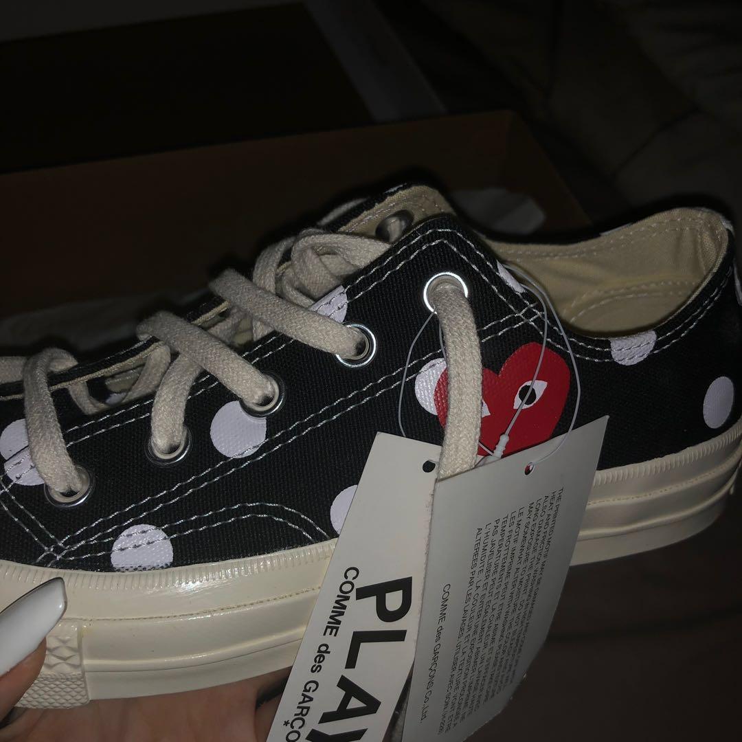 Cdg converse polka dot on feet discount