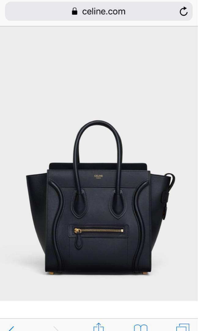 micro luggage handbag in drummed calfskin