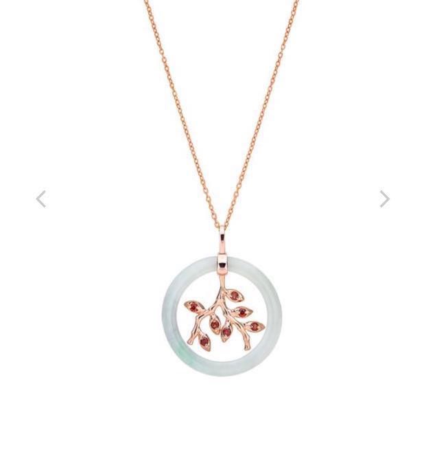 Choo Yilin Bamboo Vine Necklace in Rose 