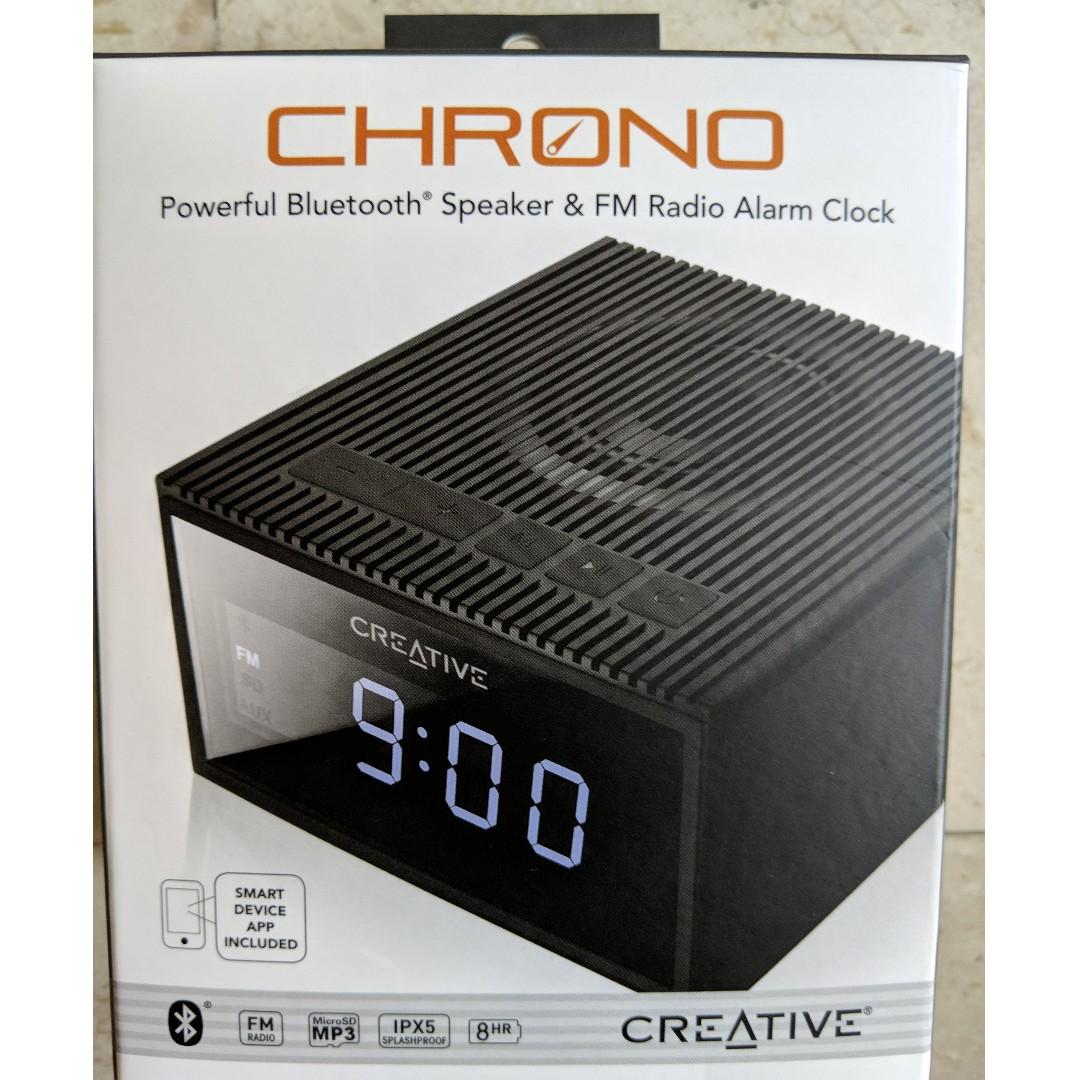 Creative Chrono Bluetooth Speaker Fm Radio Alarm Clock