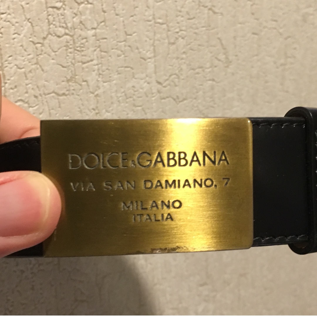 dolce & gabbana men's leather belt